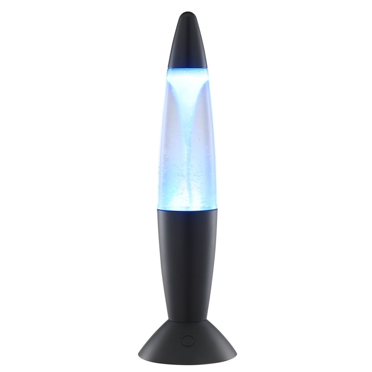 Stormlight 36cm Musta lasten valaisin valmistajalta Brilliant - Mustassa lampussa on sisäänrakennettu RGB-LED-valaistus, joka vaihtaa eri värejä ja valaisee pyörteilevän efektin.
