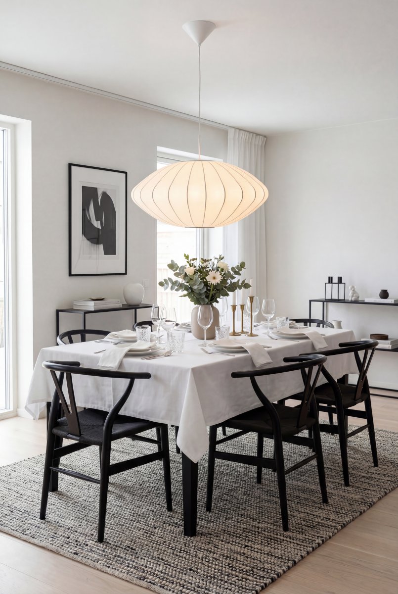 Josefine Ø50 Valkoinen kattovalaisin valmistajalta Aneta Lighting - Josefine-riippuvalaisin on elegantti valaisin, jonka pehme&auml; ja harmoninen muoto antaa huoneelle miellytt&auml;v&auml;n ilmeen.