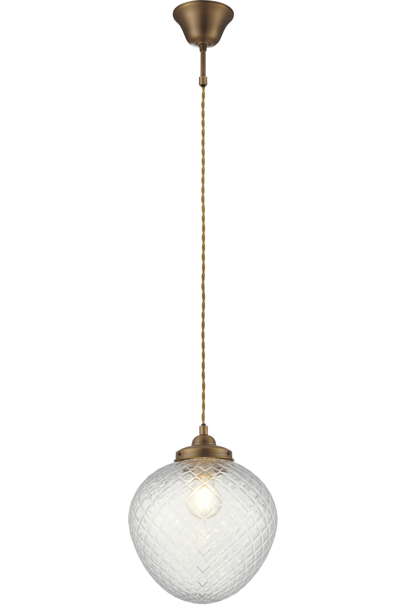 Gatsby Ø25 Antiikkimessinki kattovalaisin valmistajalta Aneta Lighting - Gatsby-kattovalaisin on klassinen ja elegantti, ja siin&auml; on antiikkimessinkiviimeistelyll&auml; viimeistellyt yksityiskohdat ja koristeellinen varjostin kirkkaasta, mustatusta lasista.