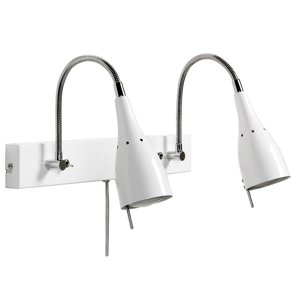 Tanum Valkoinen lukulamppu valmistajalta Armaturhantverk - Tyylik&auml;s ja minimalistinen muotoilu tekee siit&auml; t&auml;ydellisen istuvuuden makuuhuoneeseen, olohuoneeseen tai toimistoon.