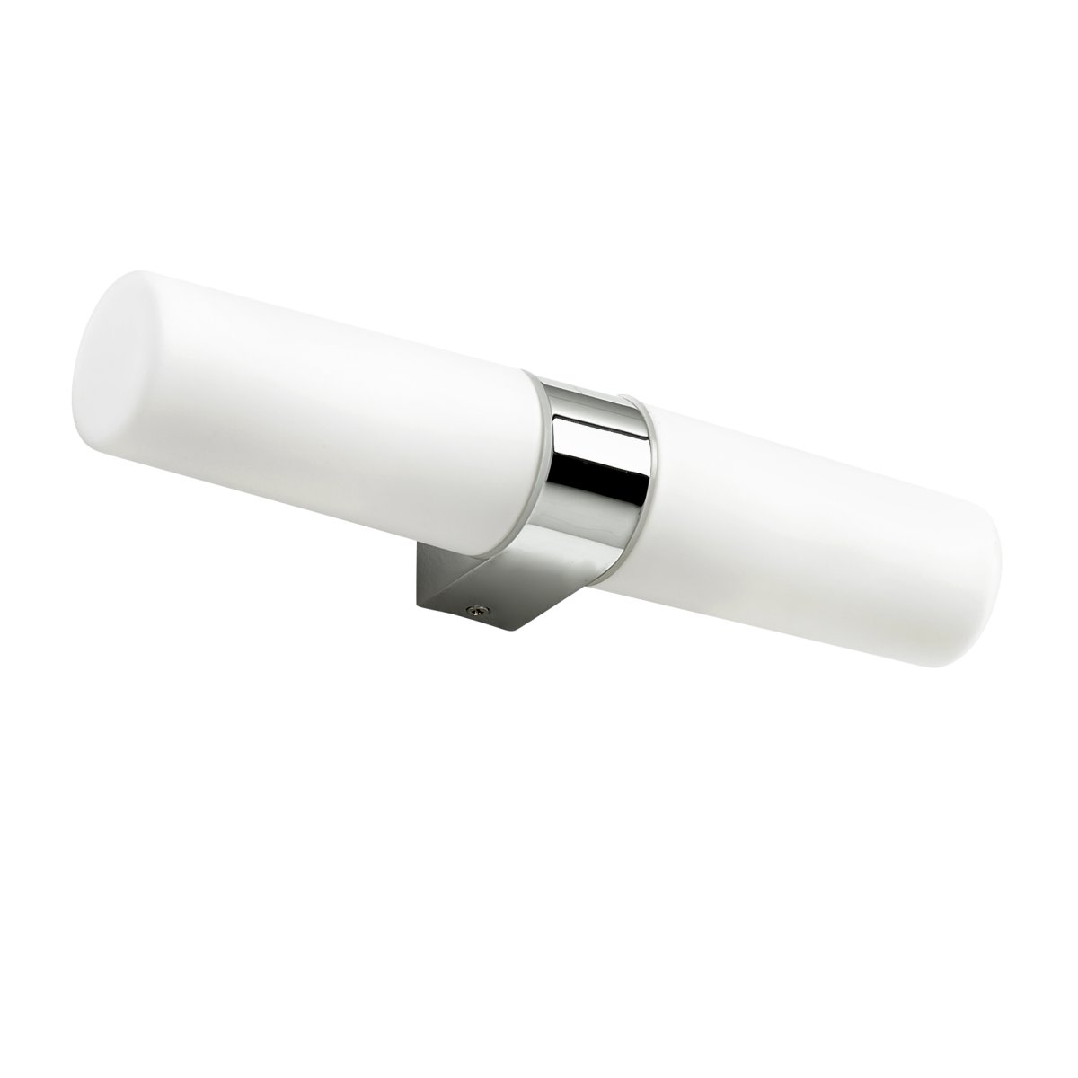 Foxen 30cm Kromi kylpyhuoneen valaisin valmistajalta Armaturhantverk - Tässä modernissa kylpyhuoneen seinävalaisimessa yhdistyvät tyyli ja toiminnallisuus kromipohjassa ja himmeissä lasiputkissa.