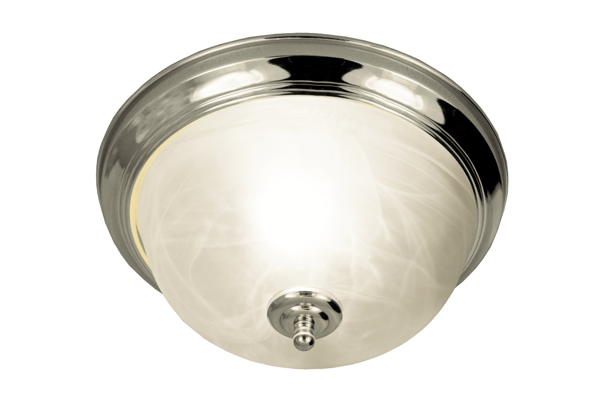 Napoli Ø28 Kromi kylpyhuoneen valaisin valmistajalta Aneta Lighting - Napoli-plafoni kromattua metallia ja valkoinen lasin&auml;ytt&ouml;.