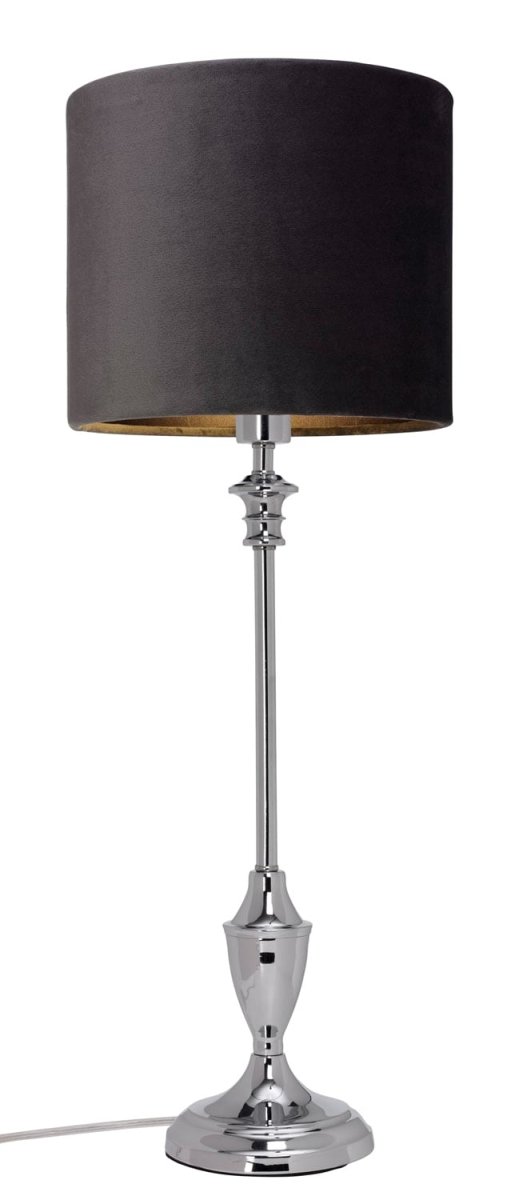 Lampfot 44cm Kromi lampunjalka valmistajalta Cottex - T&auml;ss&auml; elegantissa metallivalaisimen jalassa on tyylik&auml;s kromipinta, joka antaa sille modernin ja ajattoman ilmeen.