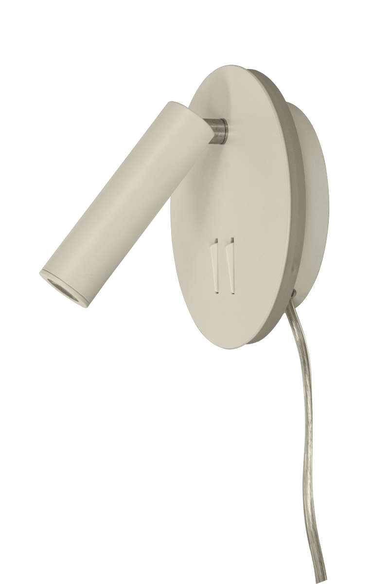 Ace Valkoinen lukulamppu valmistajalta Aneta Lighting - Valot ovat päällä; ja sammuta lampun katkaisijalla, jokaisella on oma katkaisija.