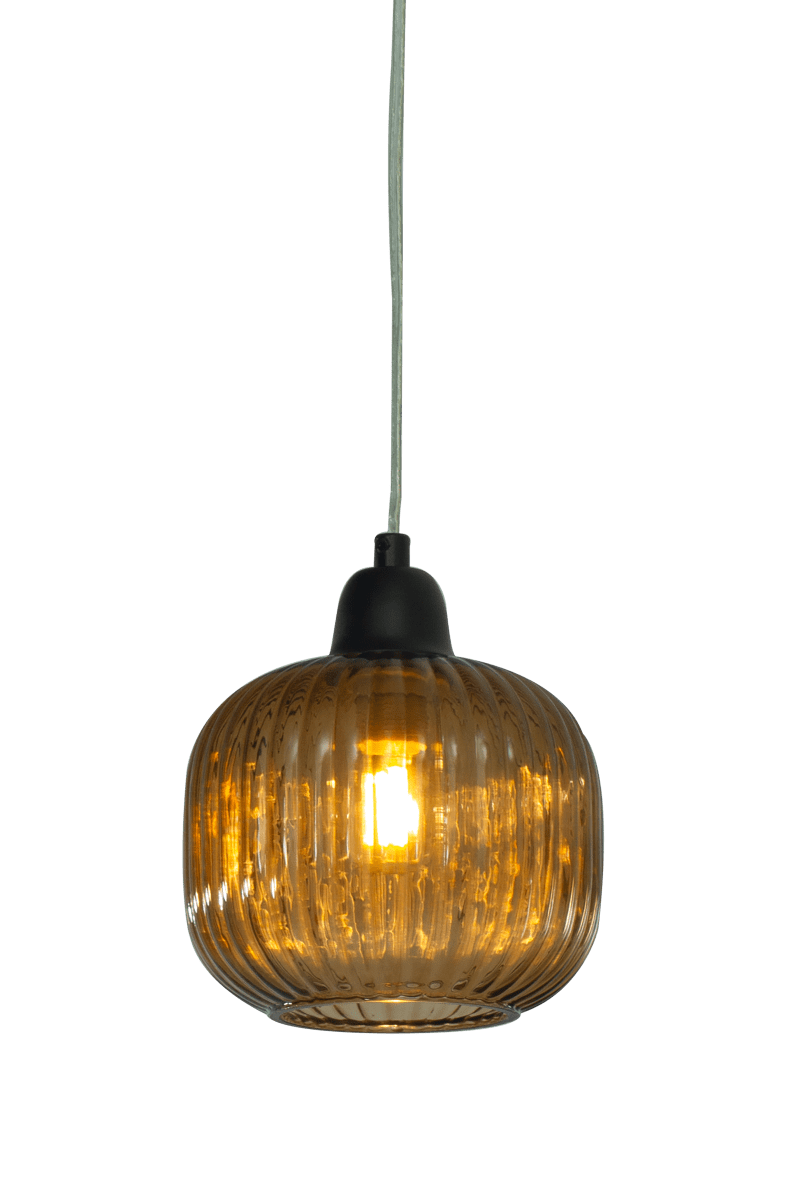 Elin Ø15 Ruskea ikkunavalaisin valmistajalta Aneta Lighting - Elin-ikkunavalaisimessa on tyylik&auml;s musta metallimuotoilu ja koristeellisesti uurrettu ruskea lasivarjostin, joka levitt&auml;&auml; pehme&auml;&auml; ja kaunista valoa.